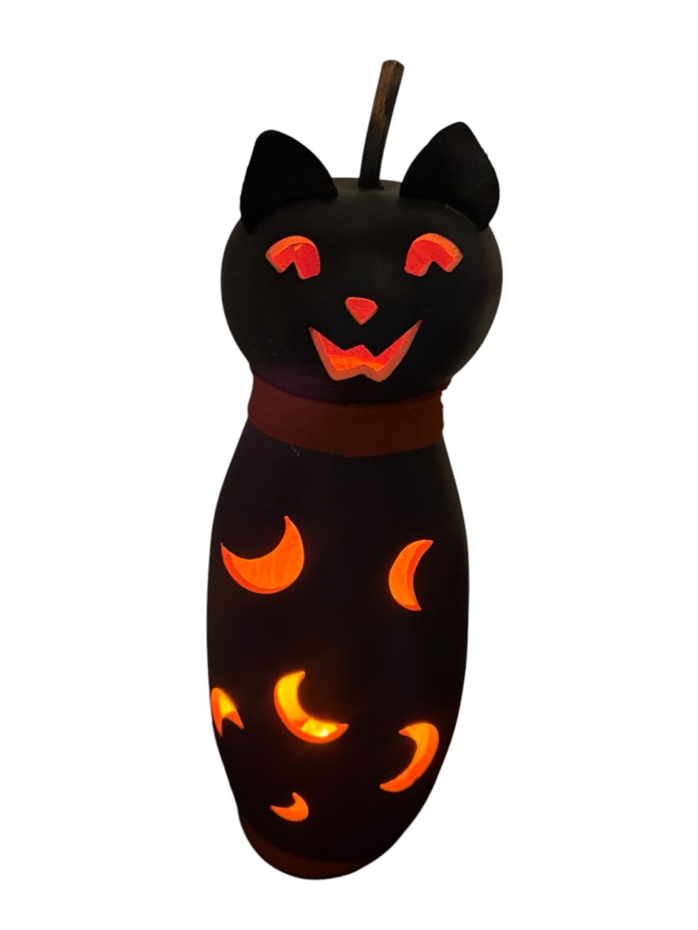 VINTAGE➕15” Black Cat Gourd Lamp